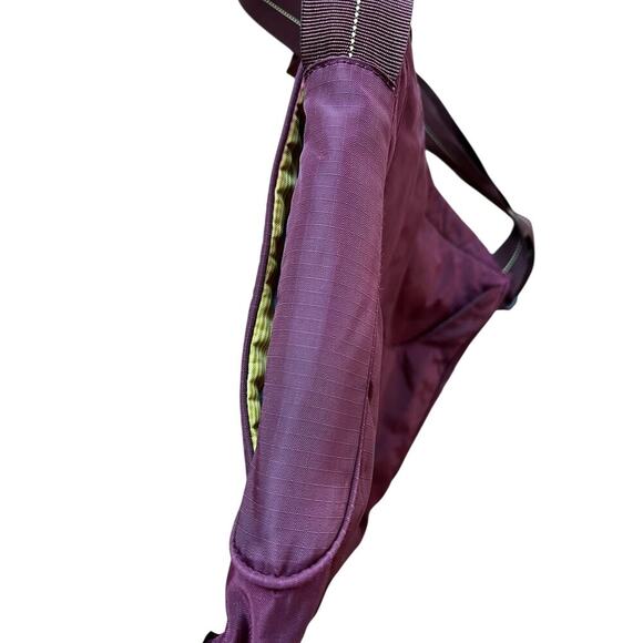 Eddie Bauer Plum Crossbody Messenger Bag Embroidered Flap - Picture 5 of 9